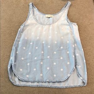 Anthropologie Cloth and Stone Polka Dot Tank Small